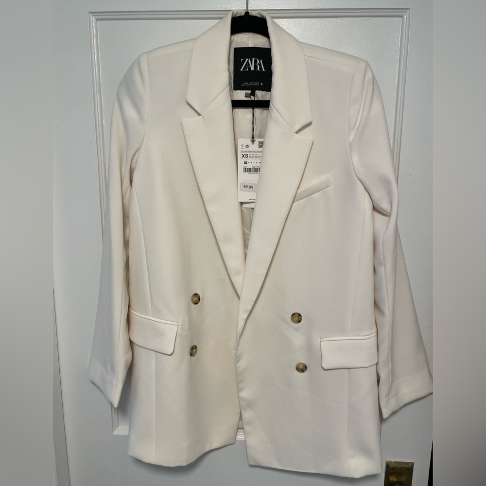 NWT Zara Off-White Oversized Blazer